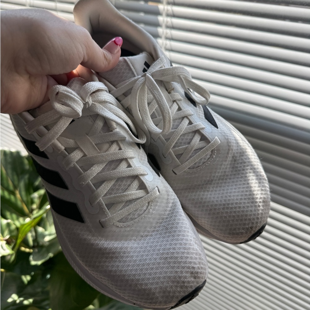 Adidas Women's White and Black Sneakers